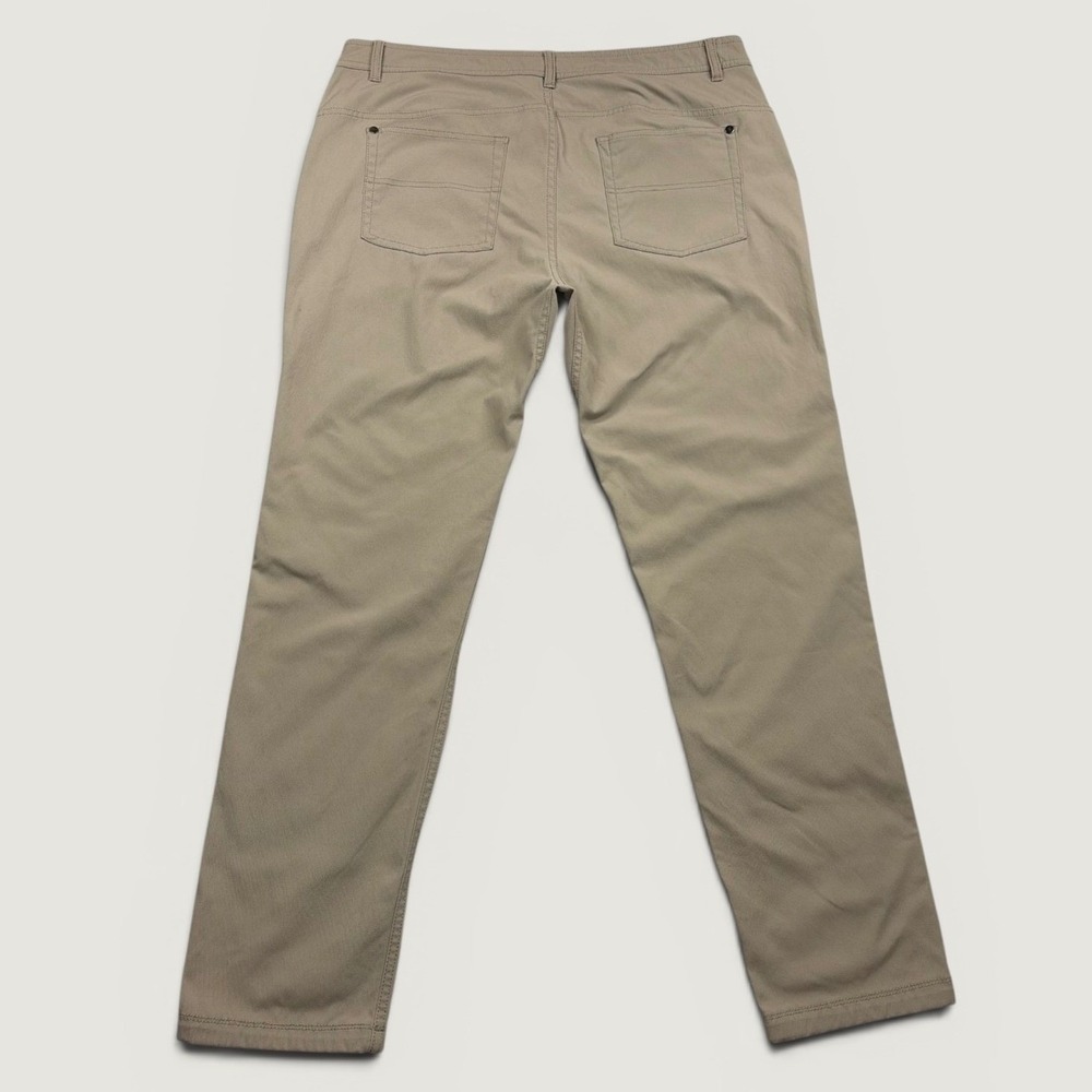 Western Rise AT Slim Rivet Pants Mens 36 Tan Technical Travel Stretch Trousers - Picture 5 of 10